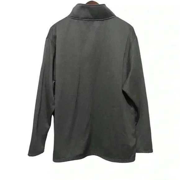 John Deere Gray 1/4 Zip Long Sleeve Pullover Top Men's Size X-Large - Picture 2 of 8